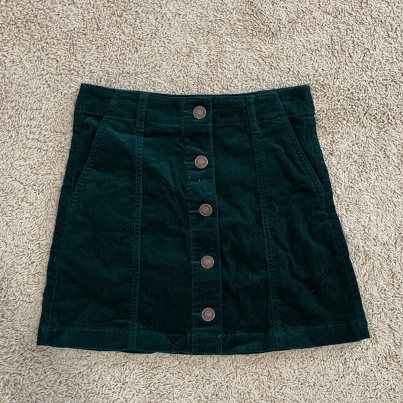Forever 21 Dresses & Skirts - Hunter Green Corduroy Skirt: Forever 21